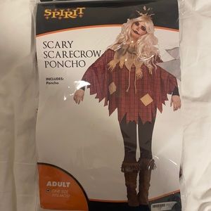 Spirit scary scarecrow poncho and hat